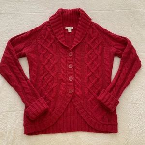 St John’s Bay Fancy Red Cardigan, Sparkle Details